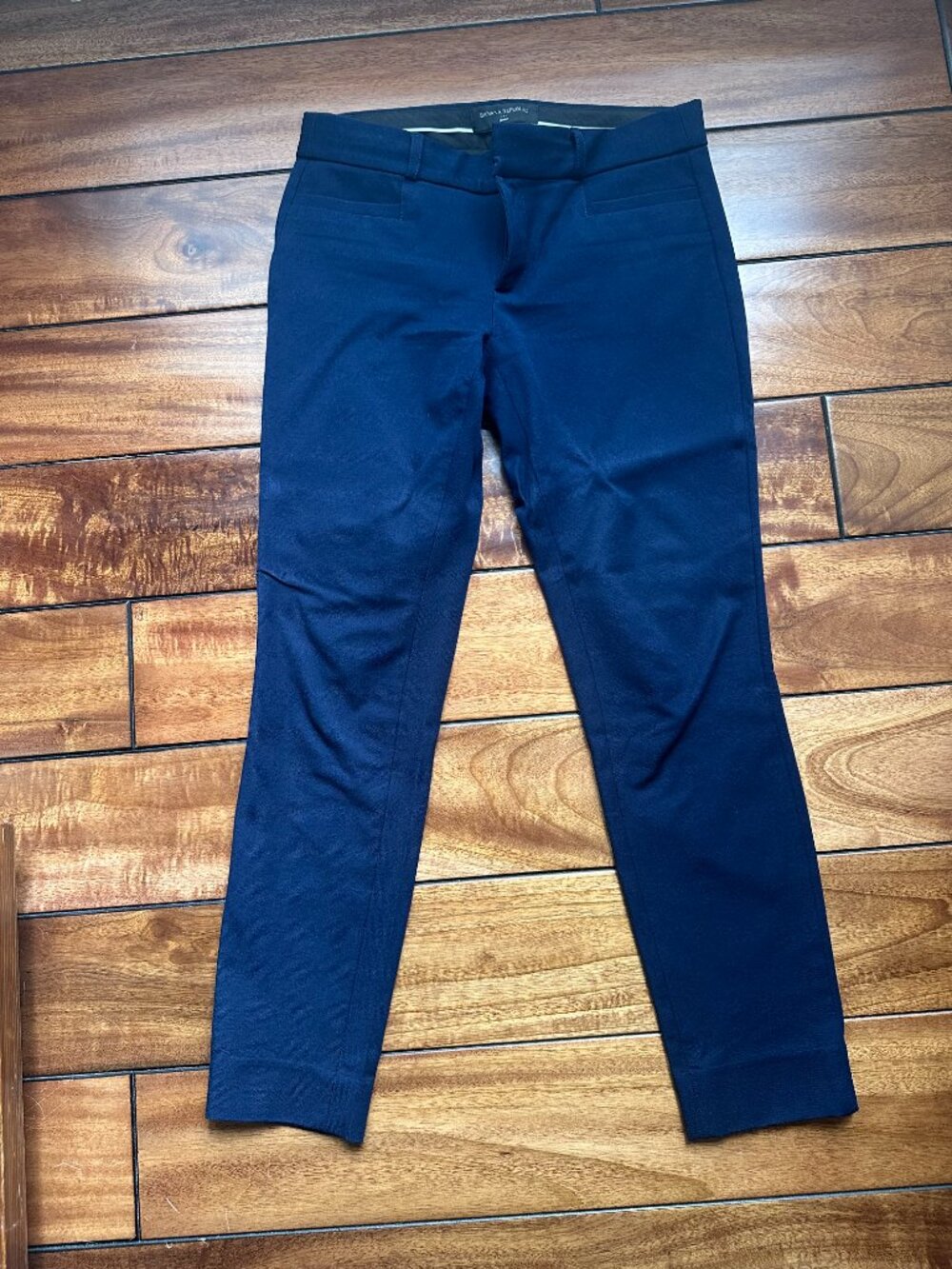 Banana Republic Sloan Slim Ankle Stretch Pants Navy Maritime Blue 0 Petite 0P